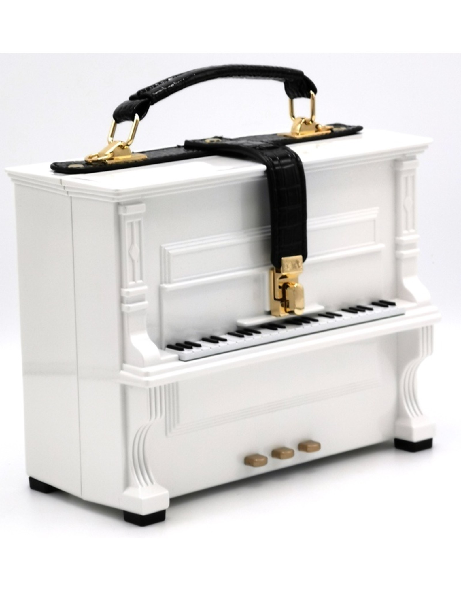 Magic Bags Fantasy bags and wallets - Piano Handbag in the shape of Real Pianored white