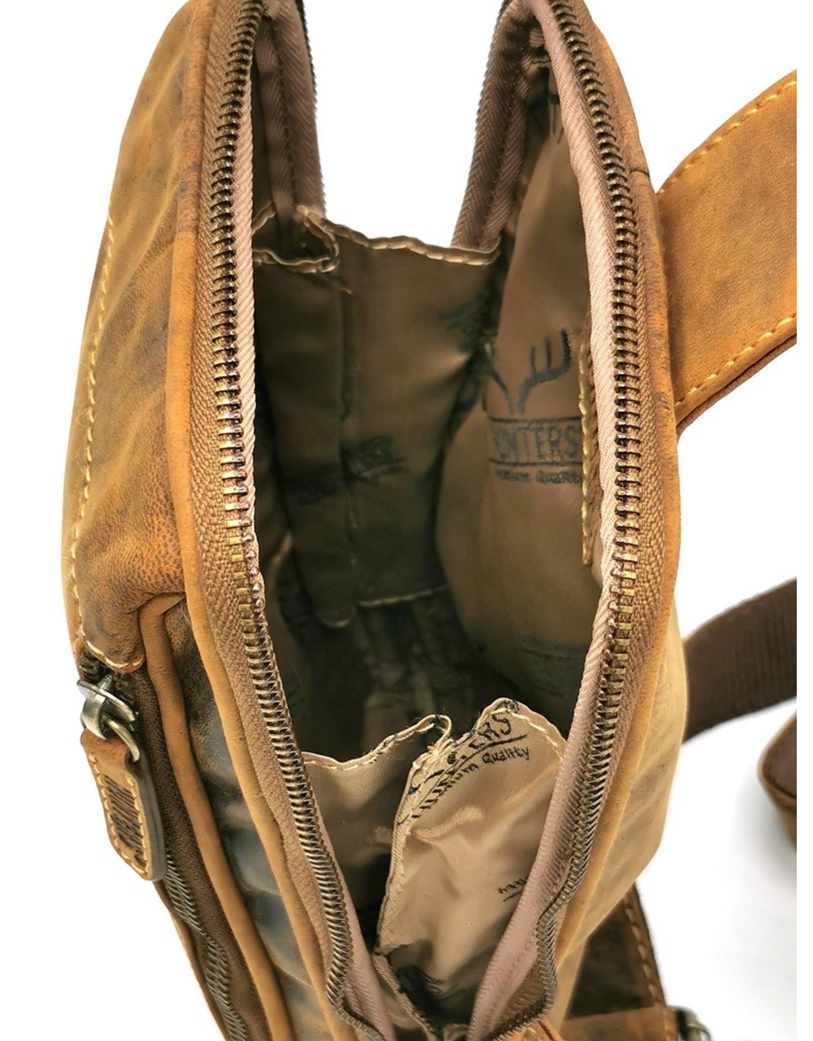 Hunters Leren schoudertassen Leren crossbody tassen - Hunters Crossbody Holster tas Buffelleer