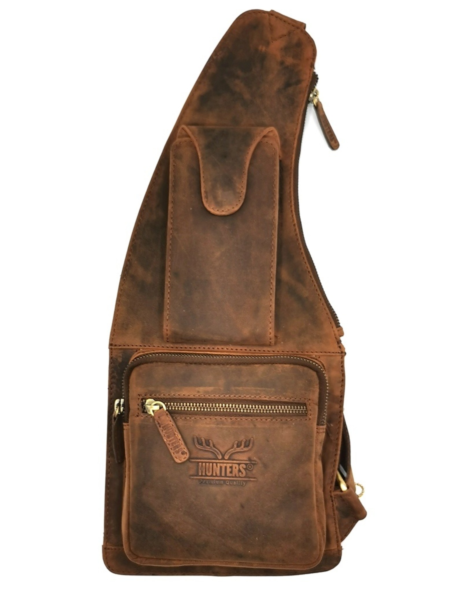 Hunters Leather Shoulder bags  Leather crossbody bags - Hunters Crossbody Holster bag Buffalo Leather brown