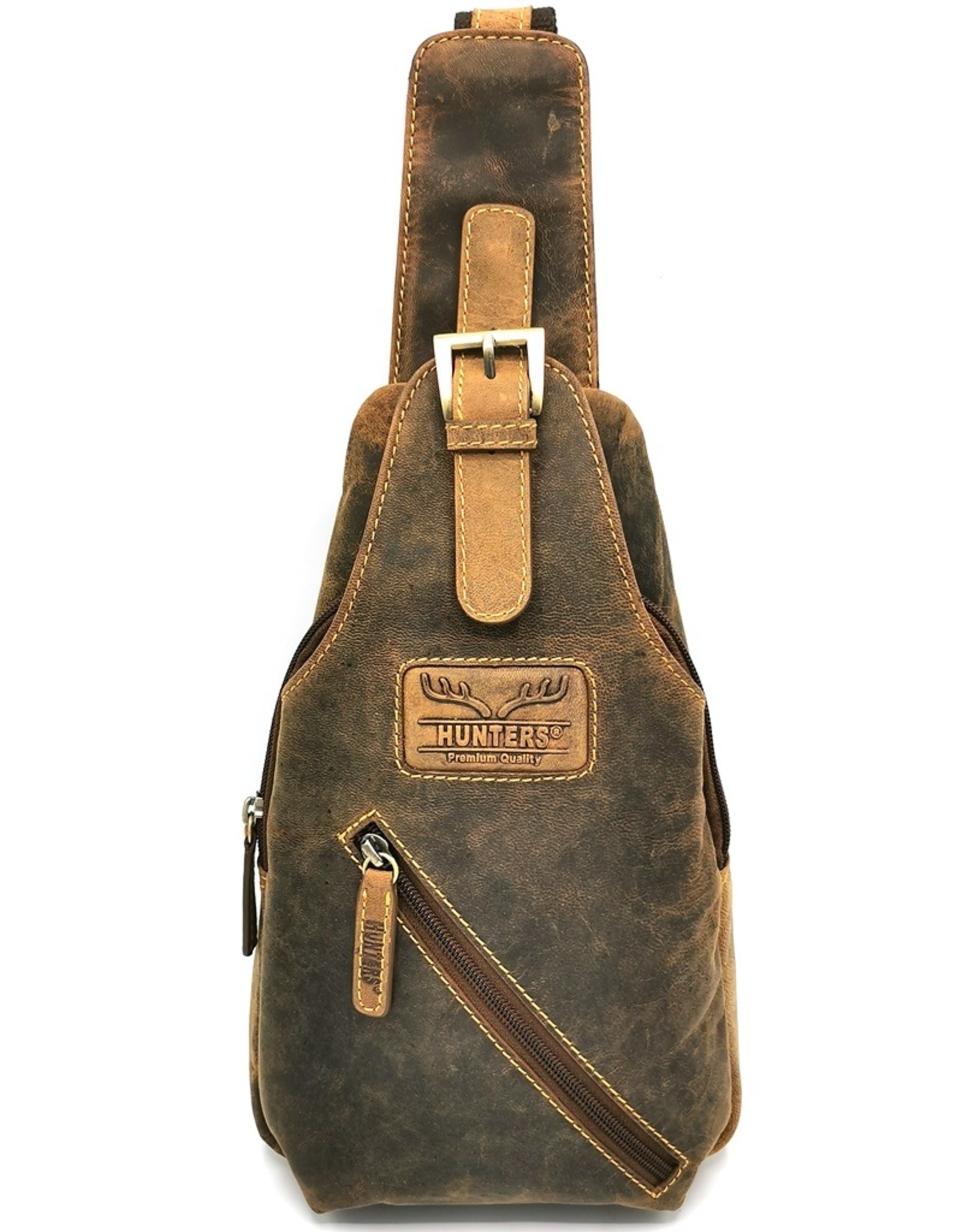 Hunters Leather Shoulder bags  Leather crossbody bags - Hunters Crossbody-Sling bag brown