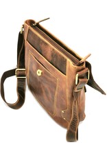 Hunters Leather shoulder bags  - Hunters Leather shoulder bag with cover Vintage look