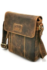 Hunters Leren Schoudertassen Leren crossbody tassen - Hunters crossbody tas met korte omslag Buffelleer