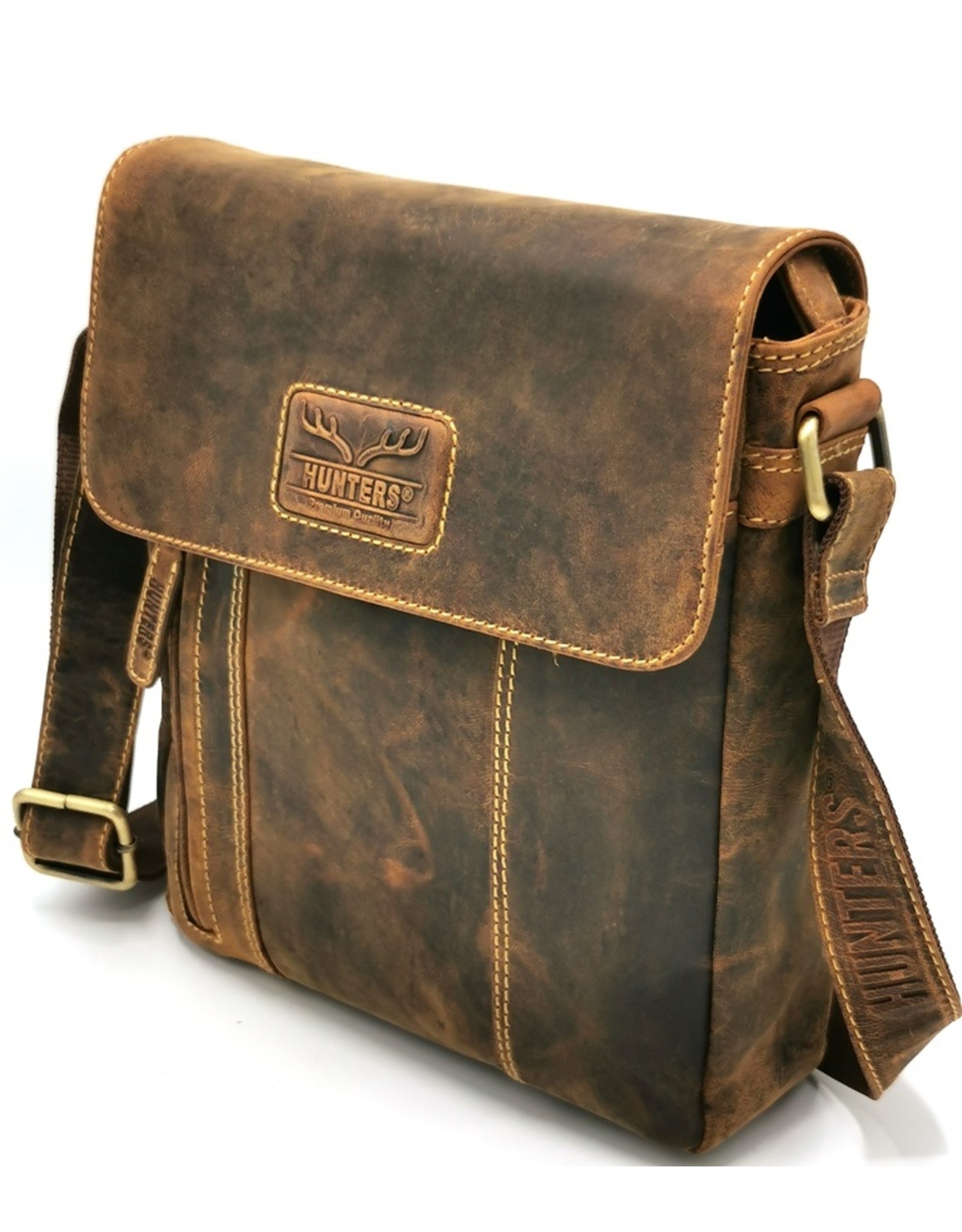 Hunters Leather Shoulder bags  Leather crossbody bags - Hunters crossbody bag with short cover Buffalo Leather