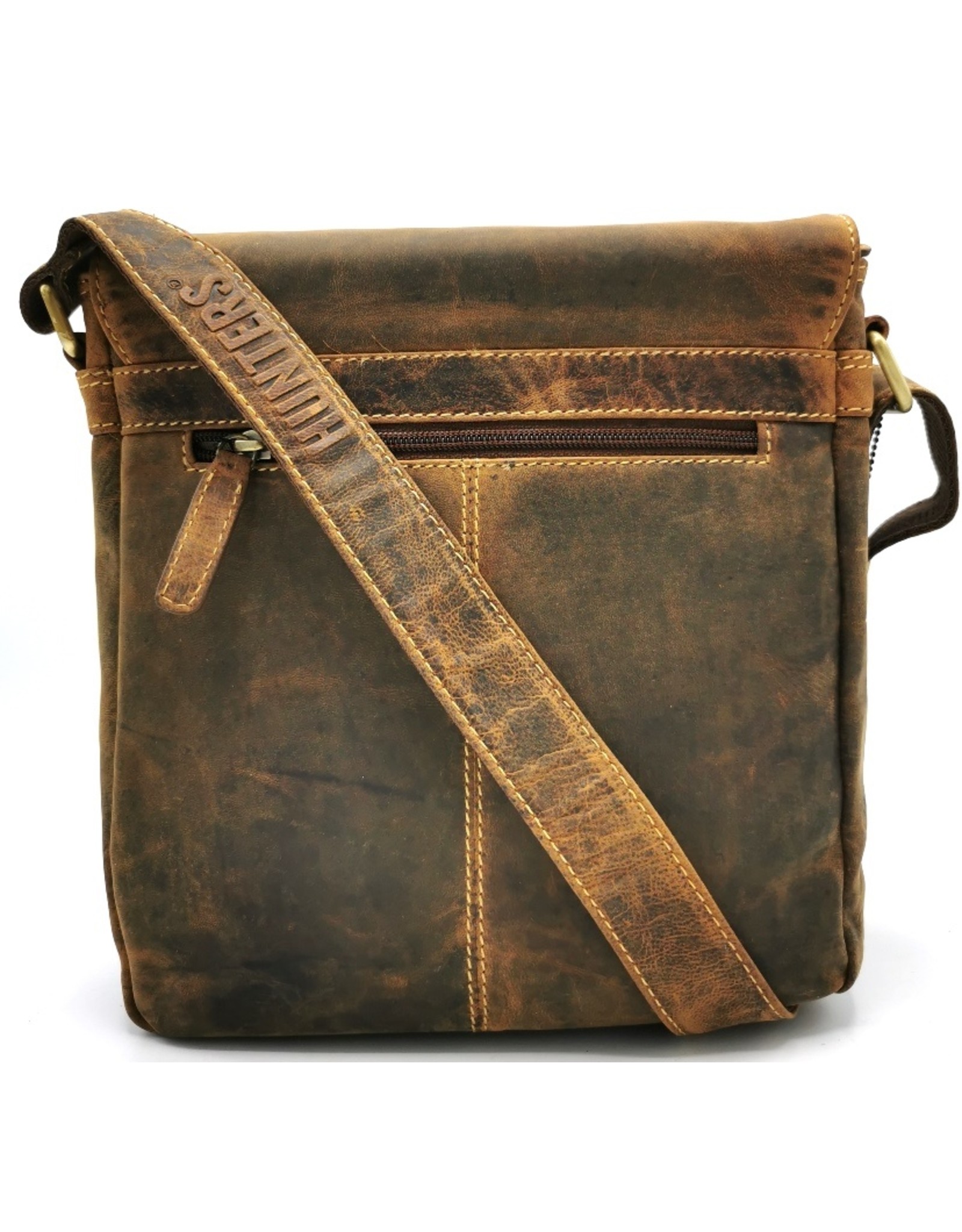 Hunters Leather Shoulder bags  Leather crossbody bags - Hunters crossbody bag with short cover Buffalo Leather