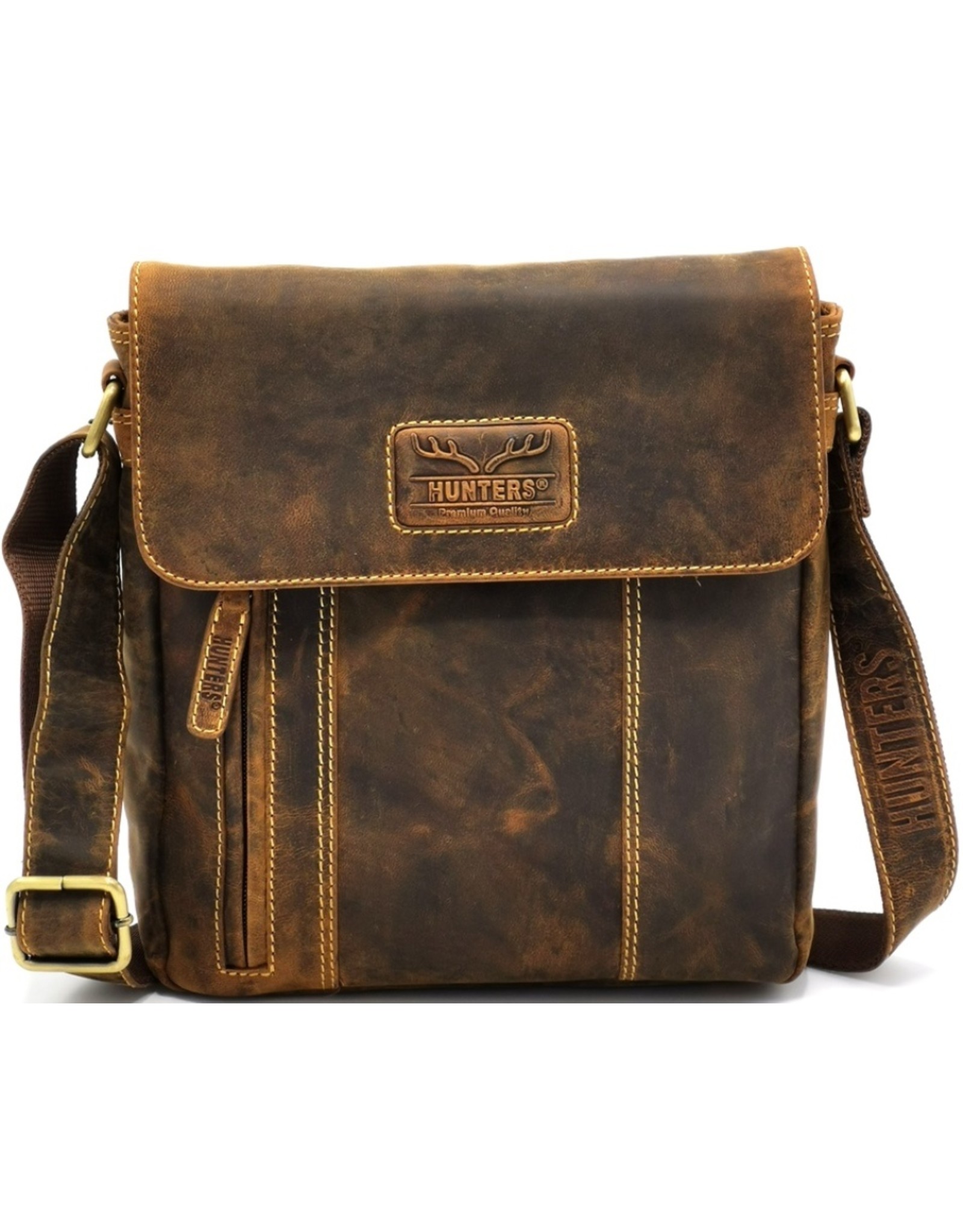 Hunters Leather Shoulder bags  Leather crossbody bags - Hunters crossbody bag with short cover Buffalo Leather