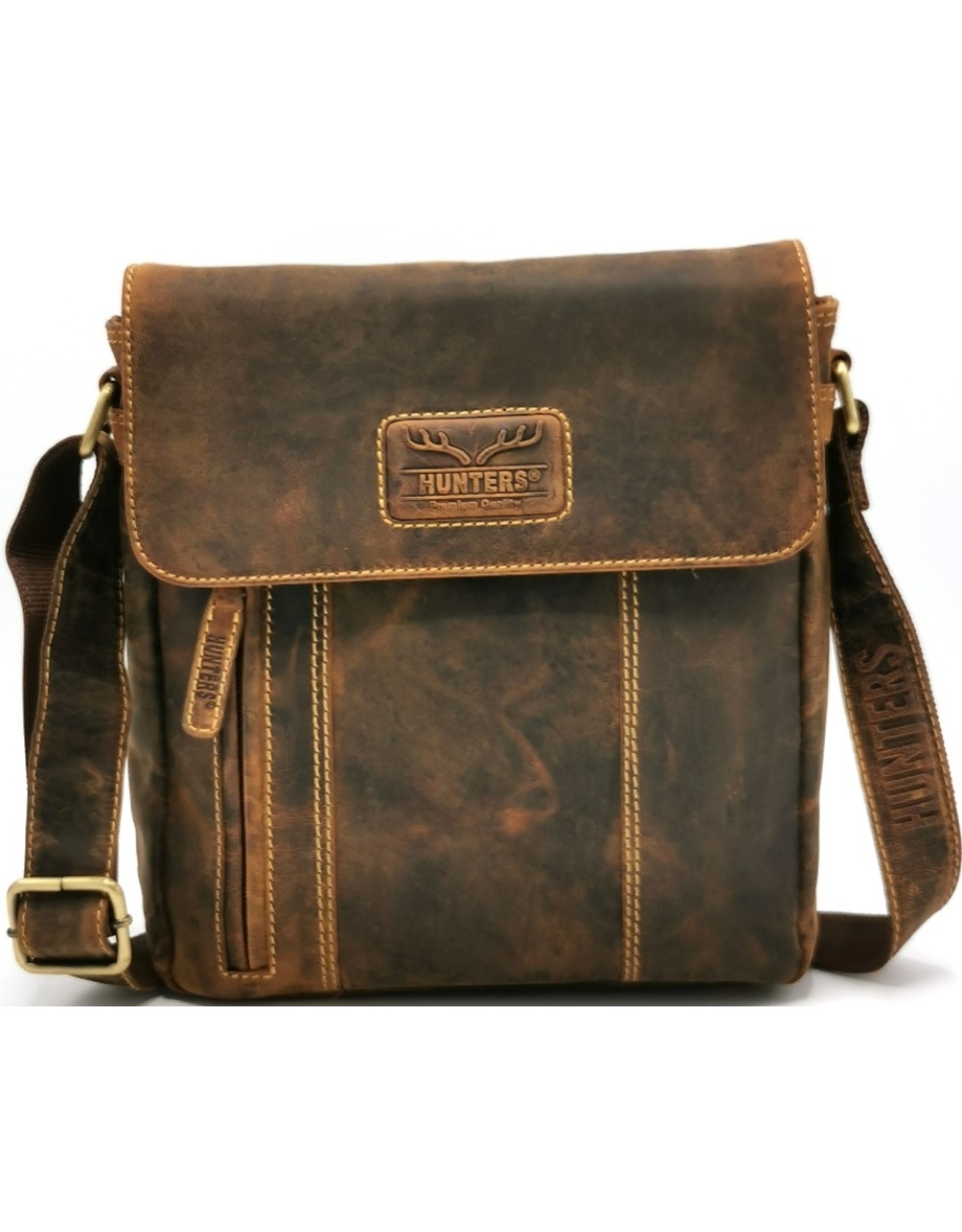 Hunters Leather Shoulder bags  Leather crossbody bags - Hunters crossbody bag with short cover Buffalo Leather