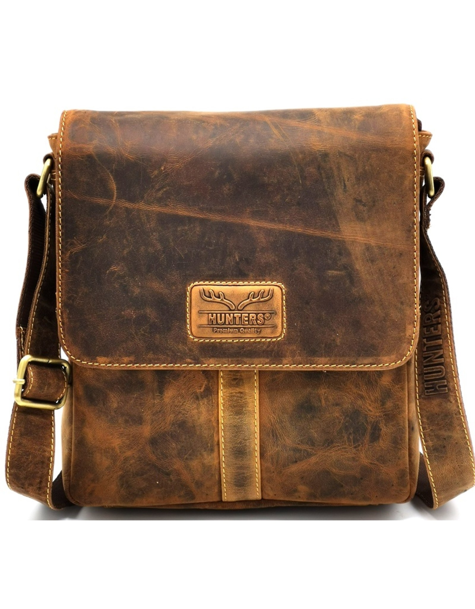 Hunters Leather Shoulder bags  Leather crossbody bags - Hunters Leather Crossbody Bag Buffalo Leather (dark tan)