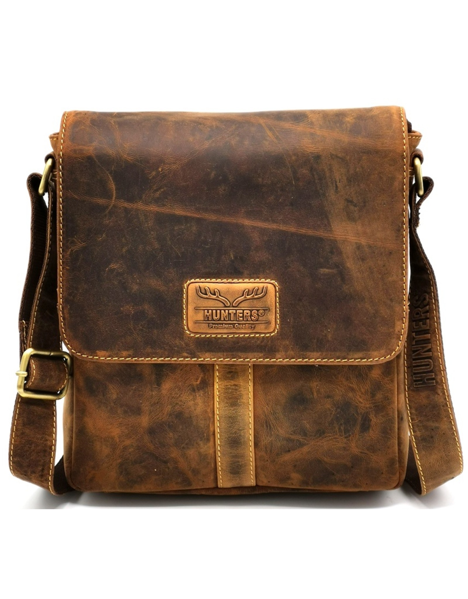 Hunters Leather Shoulder bags  Leather crossbody bags - Hunters Leather Crossbody Bag Buffalo Leather (dark tan)