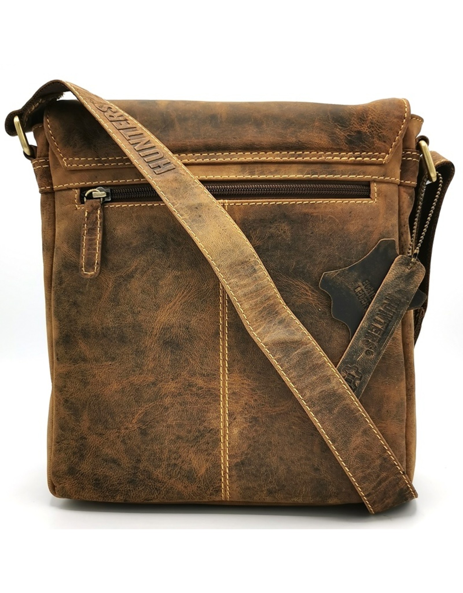 Hunters Leather Shoulder bags  Leather crossbody bags - Hunters Leather Crossbody Bag Buffalo Leather (dark tan)