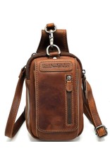 HillBurry Leather bags - HillBurry Leather Belt and Shoulder Bag 2 in 1 Brown