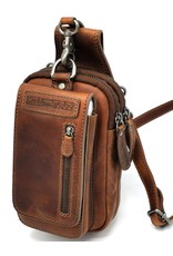 HillBurry Leather bags - HillBurry Leather Belt and Shoulder Bag 2 in 1 Brown
