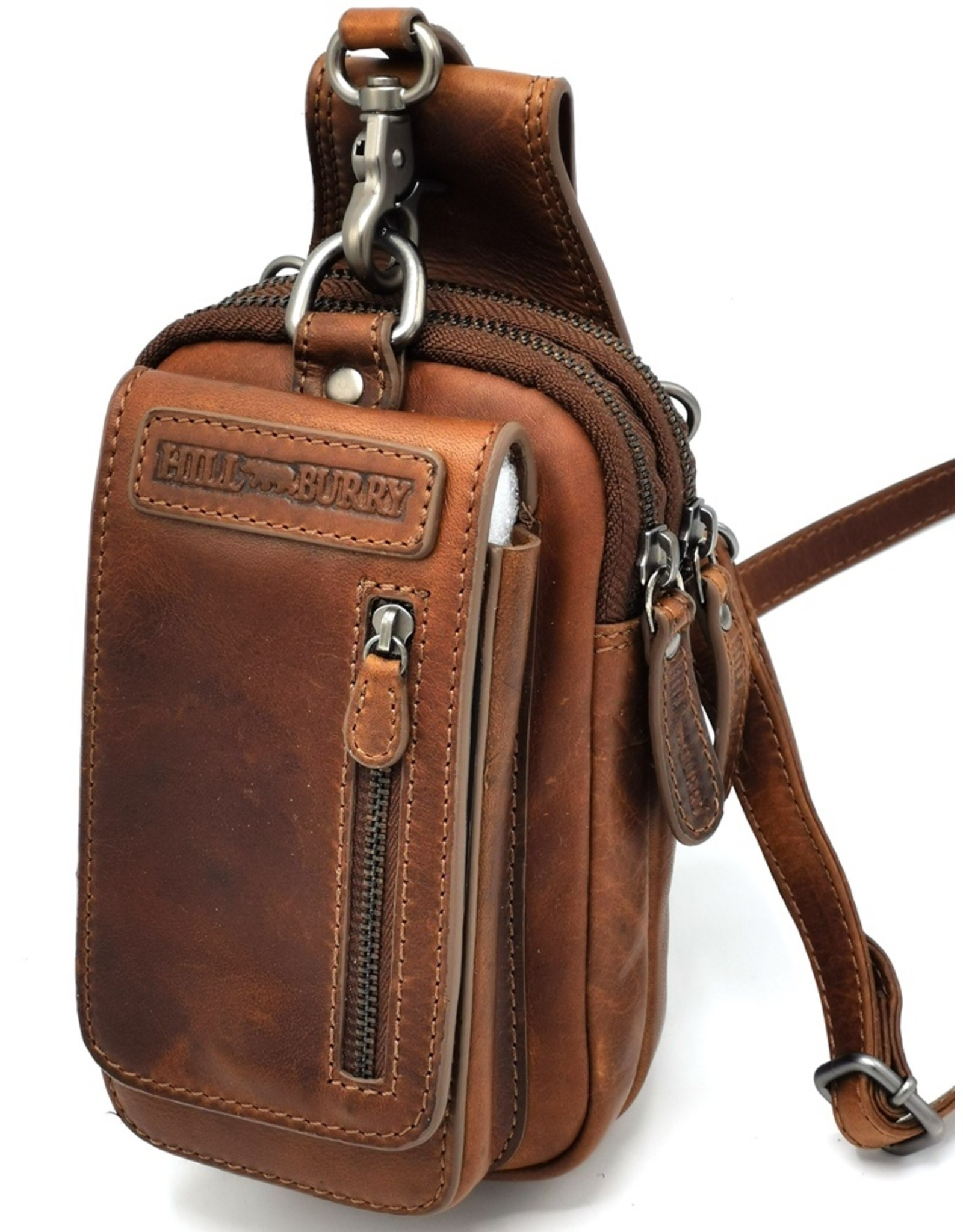 HillBurry Leather bags - HillBurry Leather Belt and Shoulder Bag 2 in 1 Brown