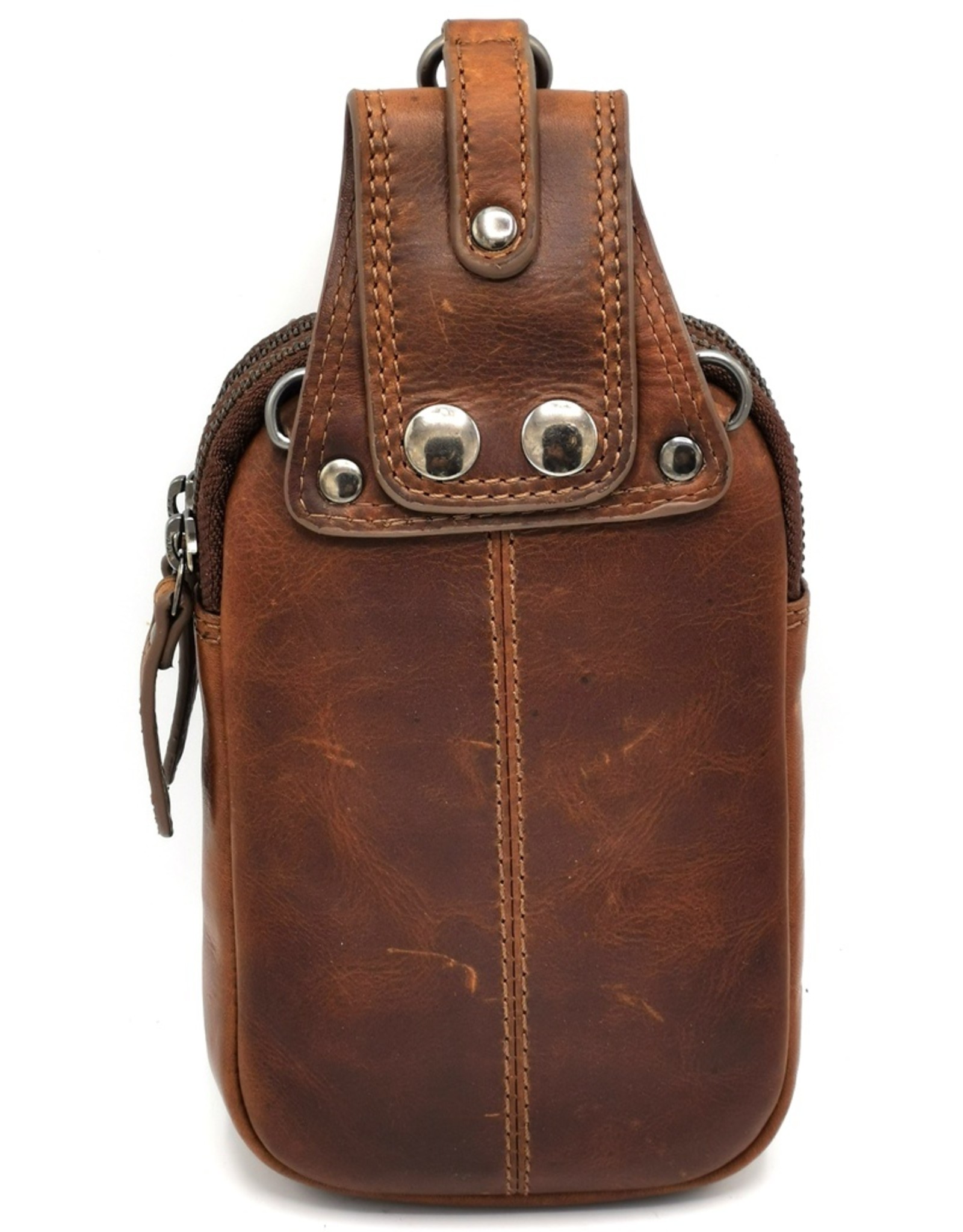 HillBurry Leather bags - HillBurry Leather Belt and Shoulder Bag 2 in 1 Brown
