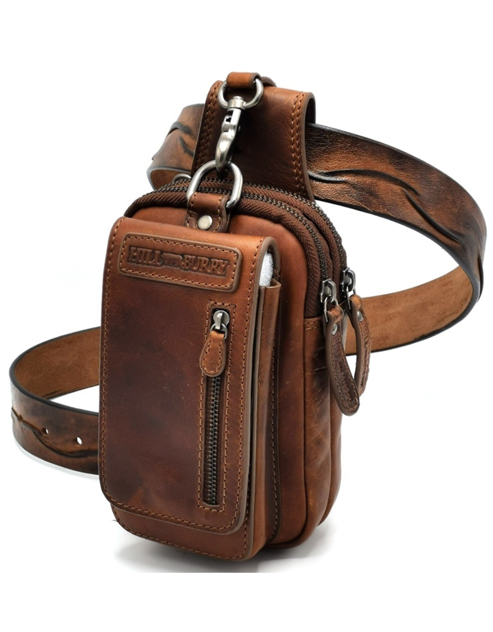 HillBurry Leather bags - HillBurry Leather Belt and Shoulder Bag 2 in 1 Brown