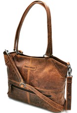 HillBurry Leather bags - Leather Hillburry Shopper with Flower Embossing and Long Double Handles