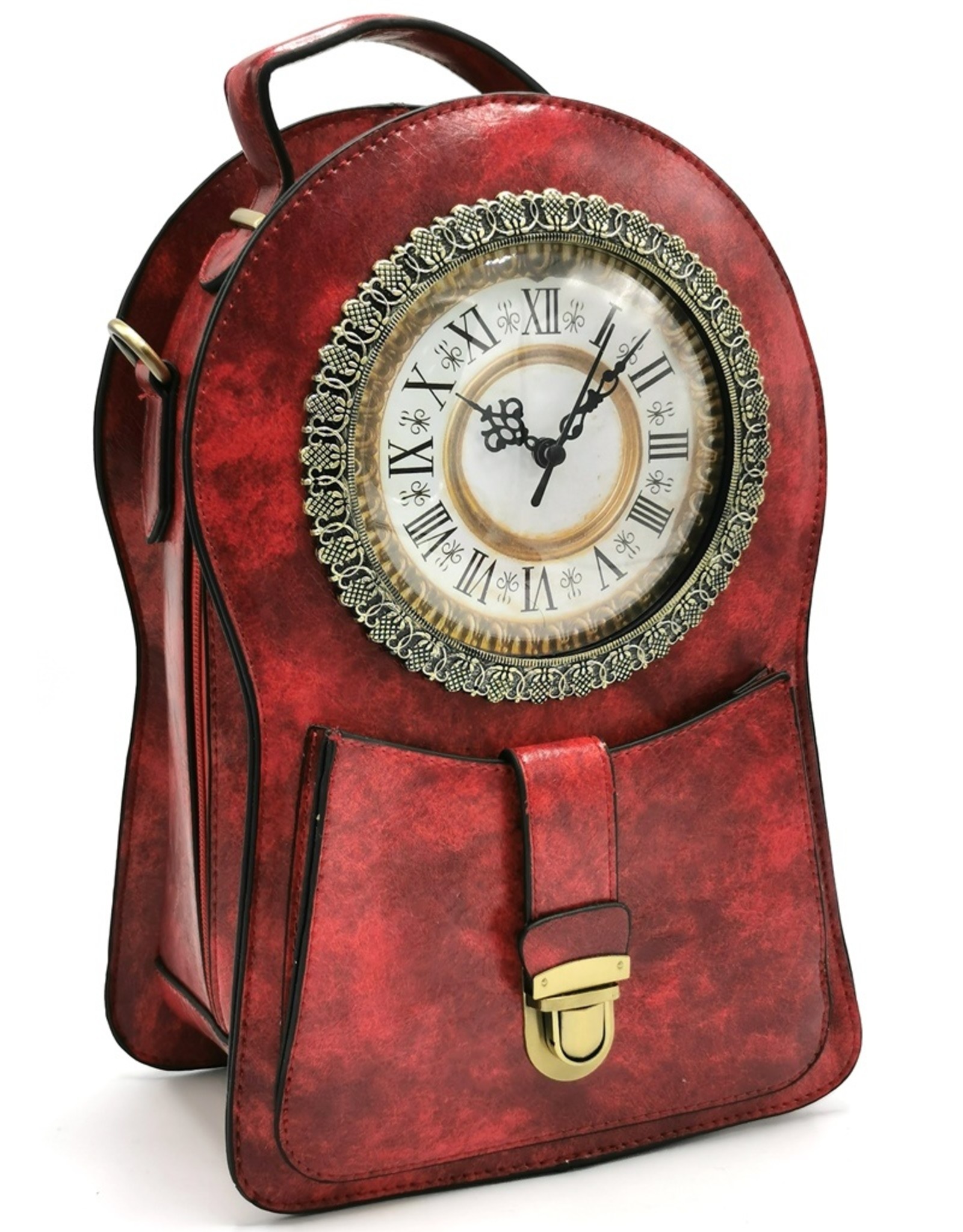 Magic Bags Gothic tassen Steampunk tassen -   Steampunk Rugtas - Schoudertas met Echt Werkende Klok