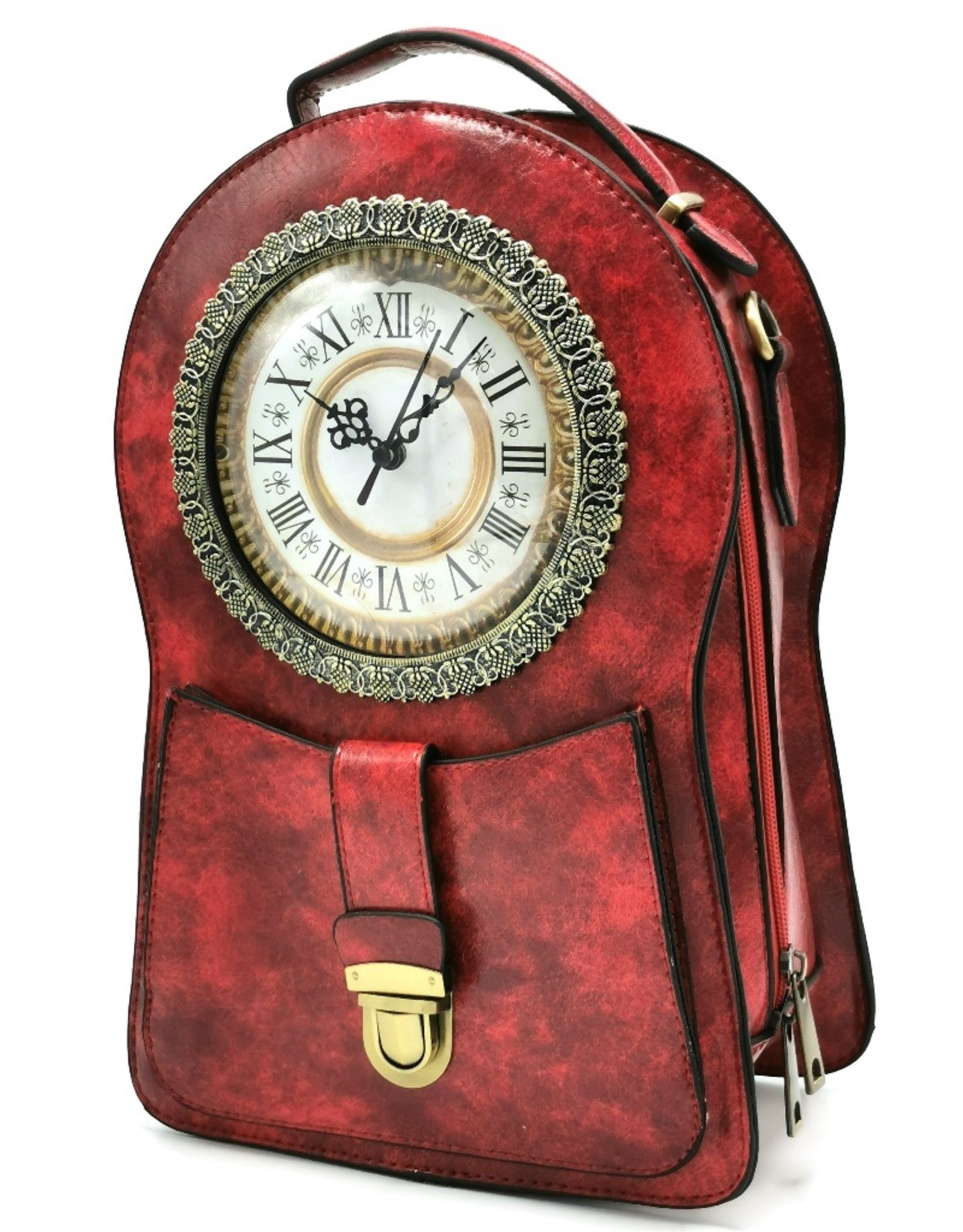 Magic Bags Gothic tassen Steampunk tassen -   Steampunk Rugtas - Schoudertas met Echt Werkende Klok