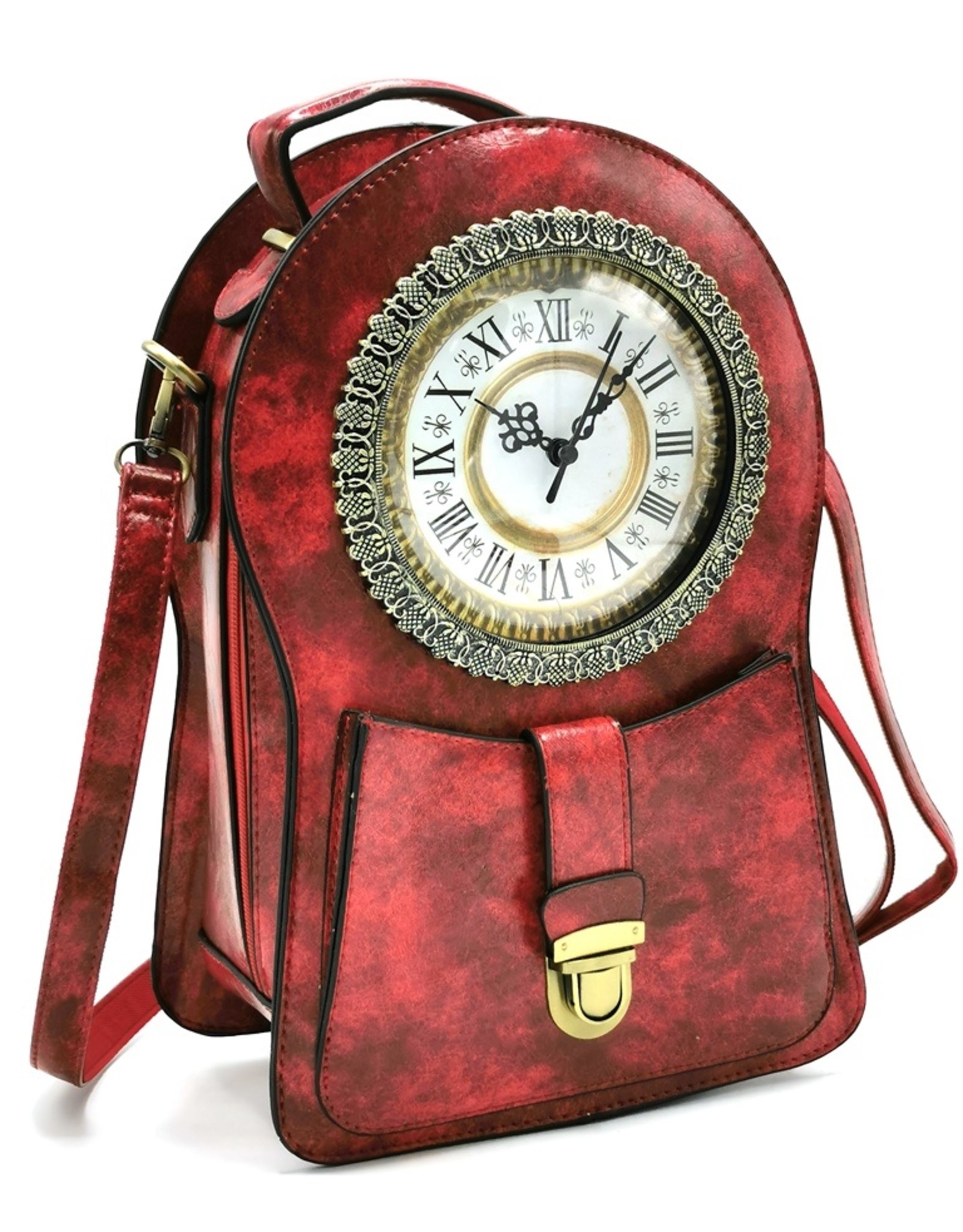 Magic Bags Gothic tassen Steampunk tassen -   Steampunk Rugtas - Schoudertas met Echt Werkende Klok