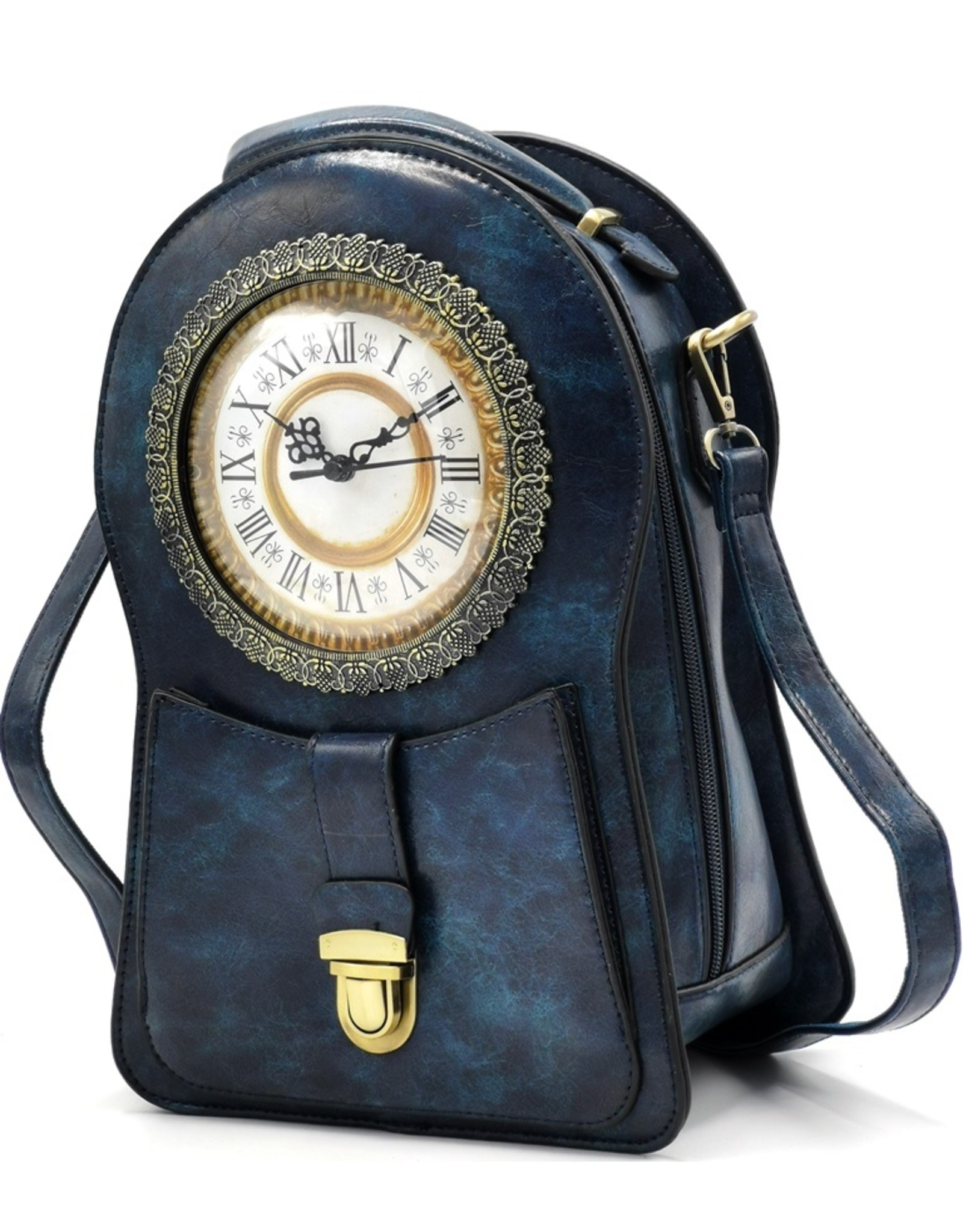 Magic Bags Gothic bags Steampunk bags - Steampunk Backpack - Shoulder bag with Real Clock