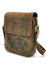 Hunters Leren Schoudertassen Leren crossbody tassen - Hunters crossbody tas met omslag (klein)