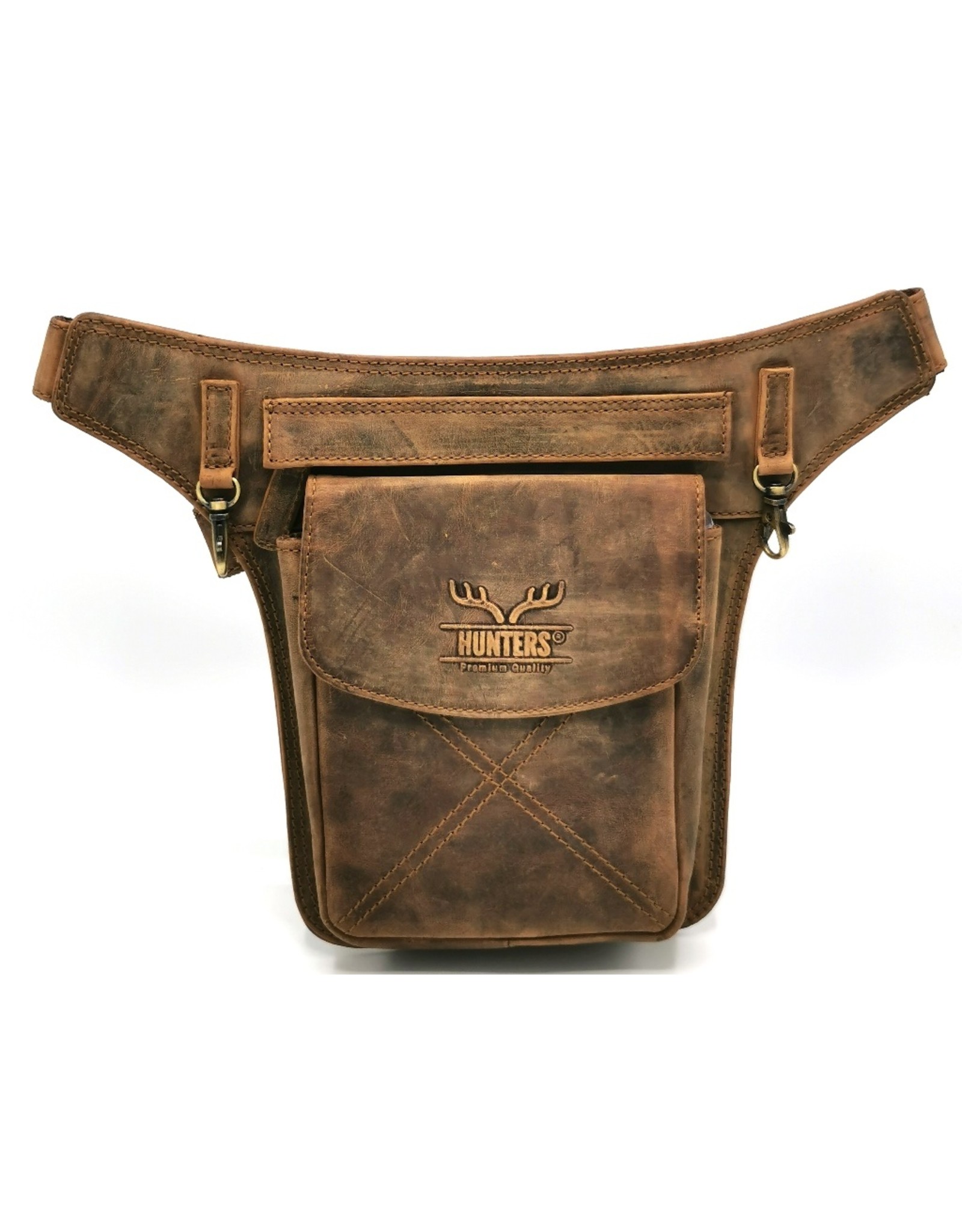 Hunters Leather bags -  Hunters Leather Waist bag Brown Tanned Leather