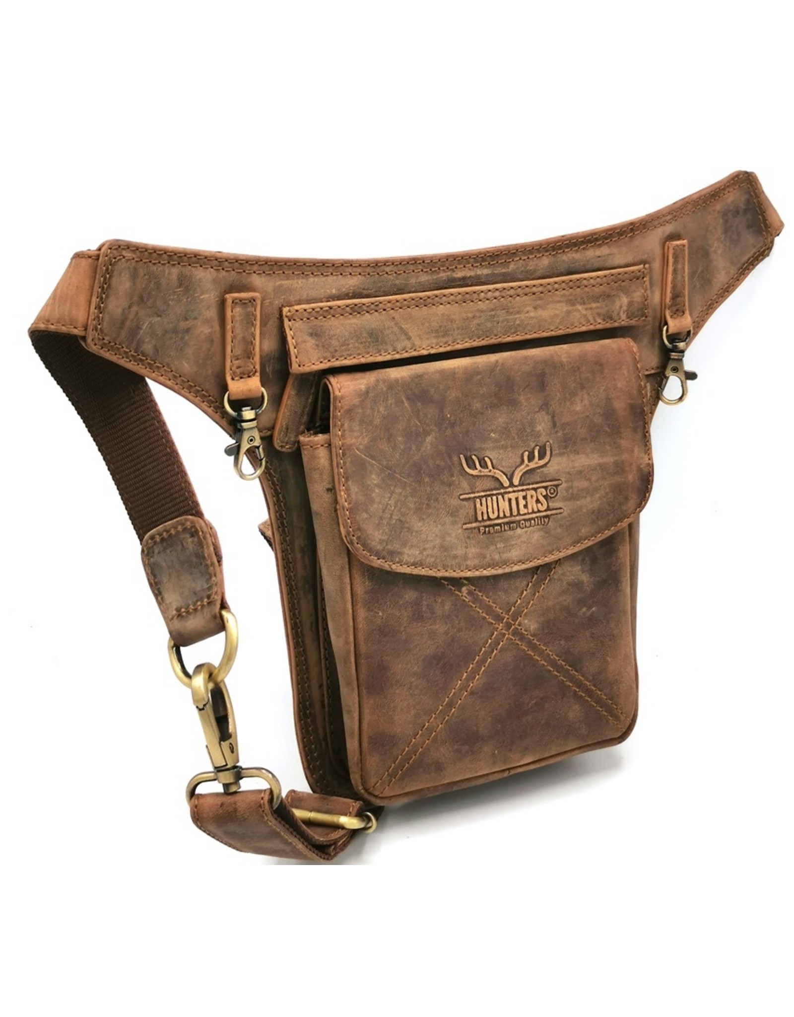 Hunters Leather bags -  Hunters Leather Waist bag Brown Tanned Leather