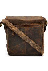 Hunters Leren Schoudertassen Leren crossbody tassen - Hunters Leren Schoudertas met omslag  Buffelleer