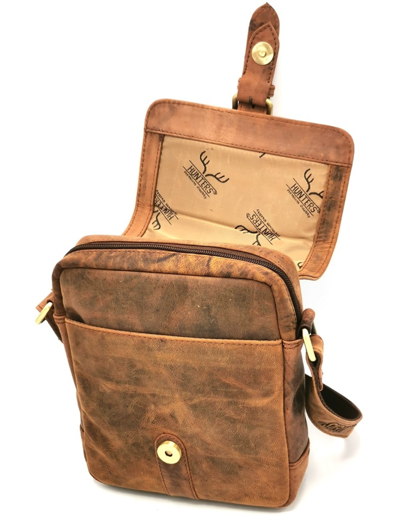 Hunters Leather Shoulder bags  Leather crossbody bags - Hunters Leather Crossbody Bag Buffalo Leather (tan)