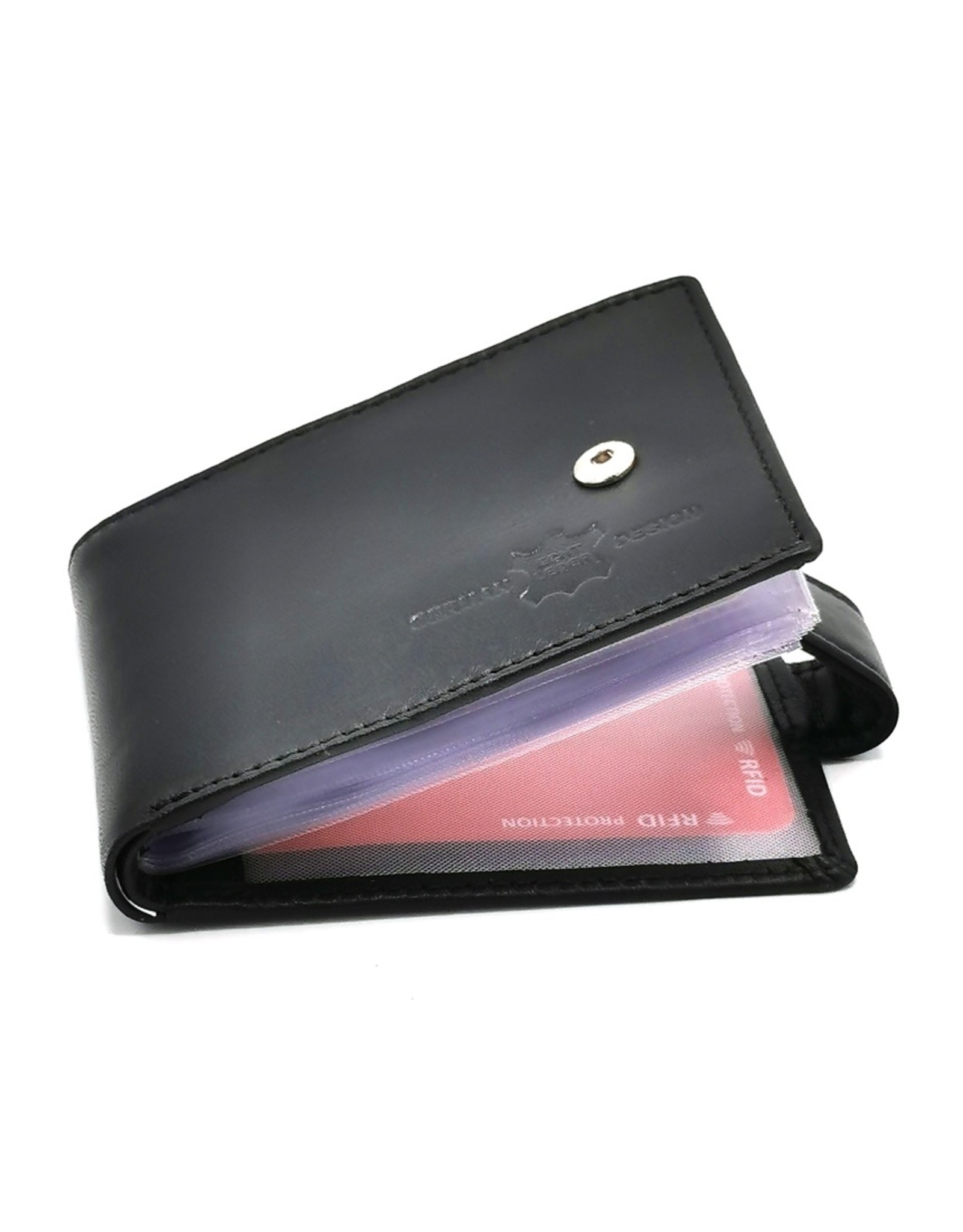 Wild Club Only  Leather Wallets - Leather Card holder black