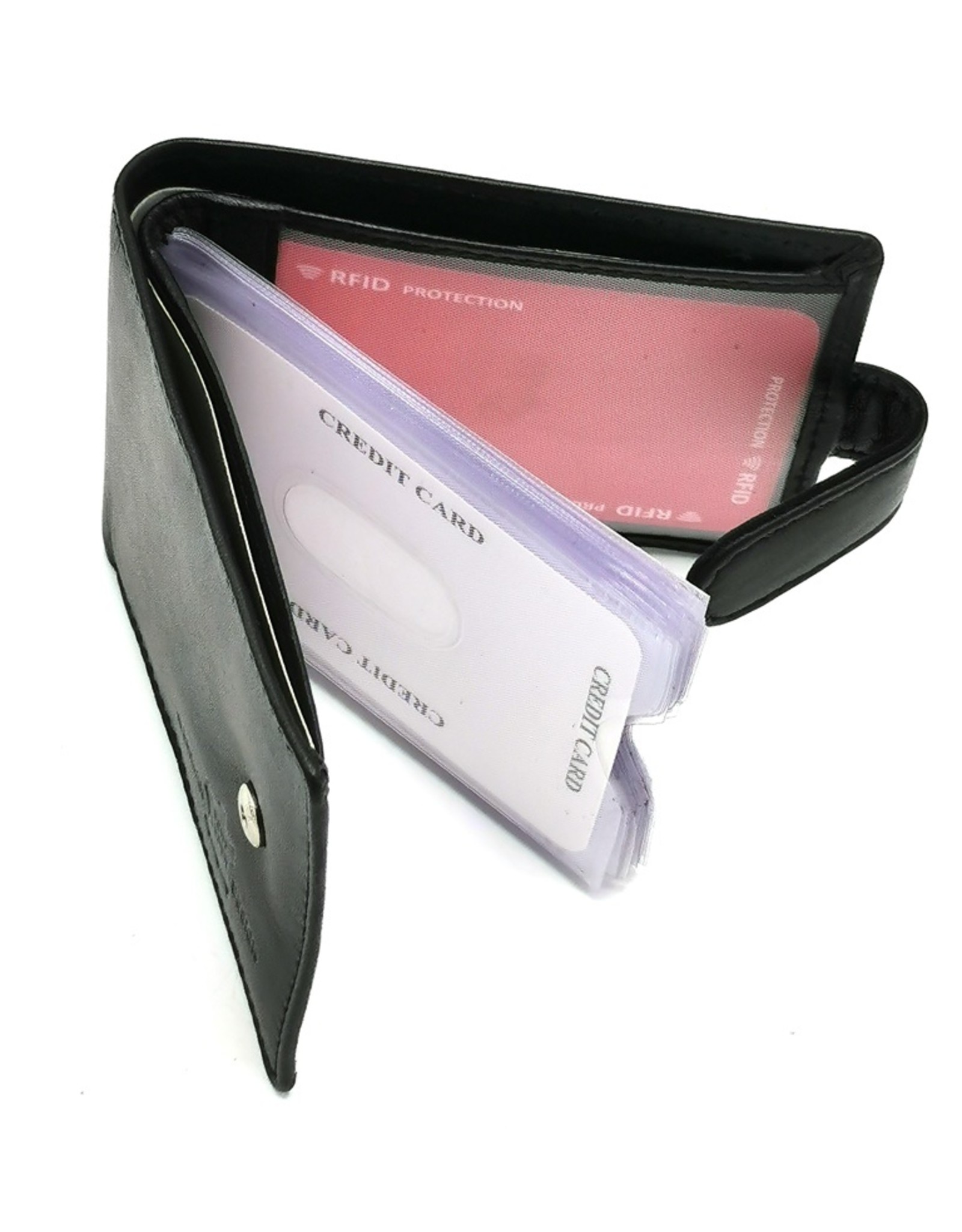 Wild Club Only  Leather Wallets - Leather Card holder black