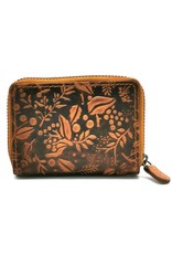 HillBurry Leather Wallets - Hillburry Leather mini wallet with embossed flowers