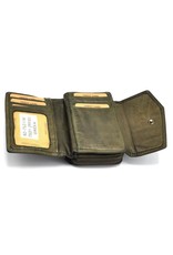 HillBurry Leather Wallets - Hillburry Wallet with Cover Washed Leather Green