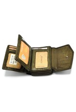 HillBurry Leather Wallets - Hillburry Wallet with Cover Washed Leather Green