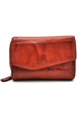 HillBurry Leather Wallets - Hillburry Wallet with Cover Washed Leather Red