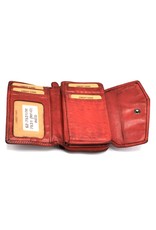 HillBurry Leather Wallets - Hillburry Wallet with Cover Washed Leather Red