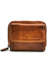 HillBurry Leren Portemonnees - Hillburry Miniportemonnee Gewassen Leer Cognac