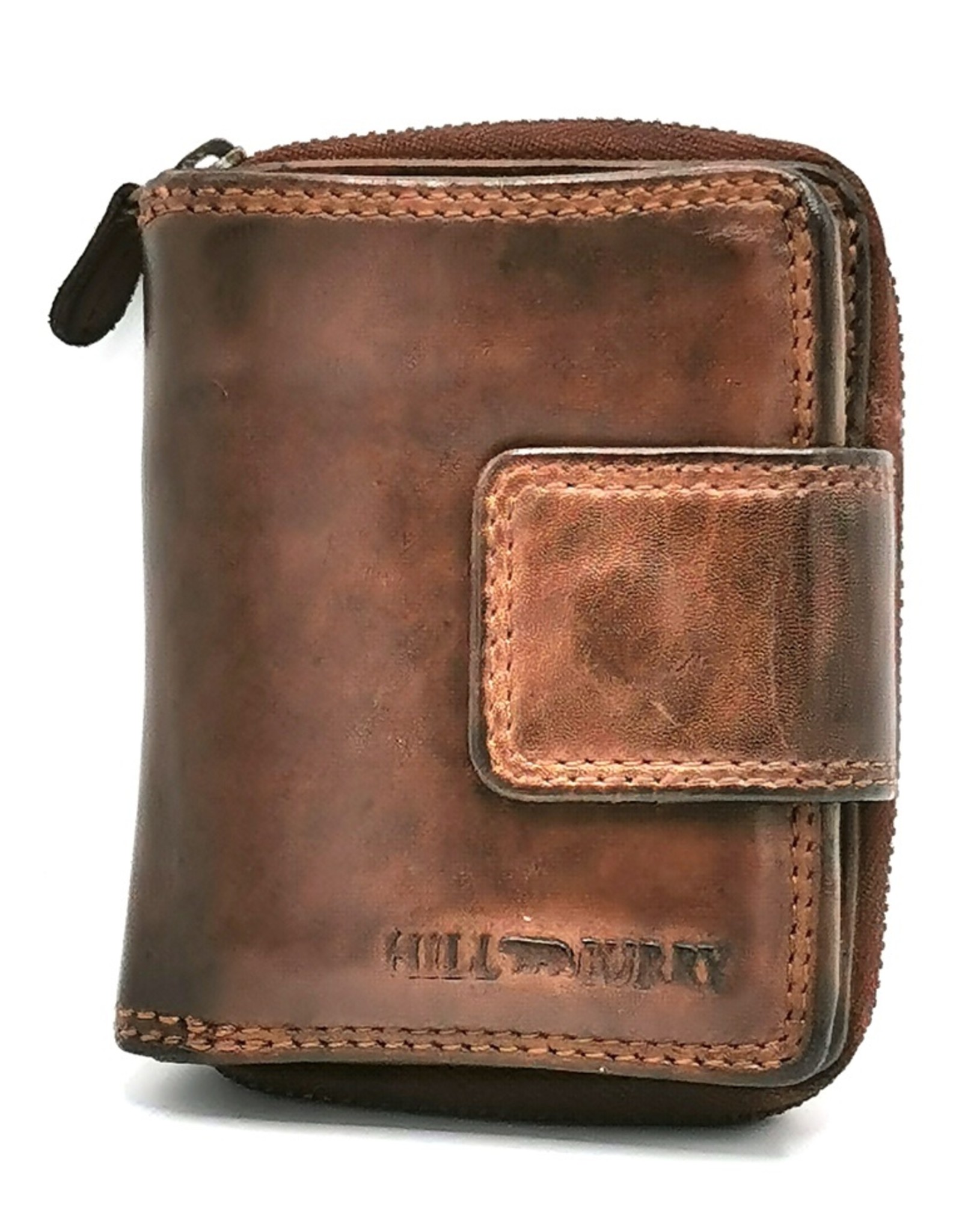 HillBurry Leather Wallets - HillBurry Wallet Washed Leather Brown