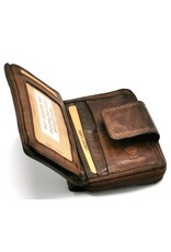 HillBurry Leather Wallets - HillBurry Wallet Washed Leather Brown