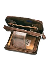 HillBurry Leather Wallets - HillBurry Wallet Washed Leather Brown