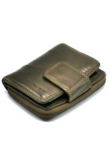 HillBurry Leather Wallets - HillBurry Wallet Washed Leather Olive Green