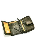 HillBurry Leather Wallets - HillBurry Wallet Washed Leather Olive Green