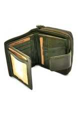 HillBurry Leather Wallets - HillBurry Wallet Washed Leather Olive Green