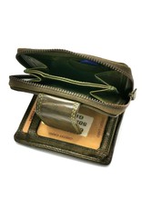 HillBurry Leather Wallets - HillBurry Wallet Washed Leather Olive Green