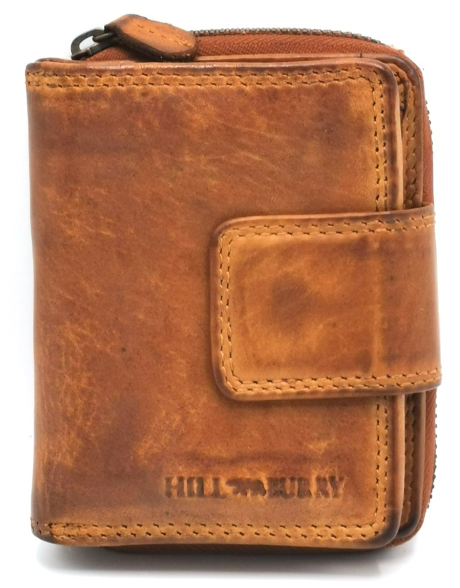 HillBurry Leather Wallets - HillBurry Wallet Washed Leather Cognac