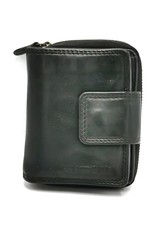 HillBurry Leather Wallets - HillBurry Wallet Washed Leather Black