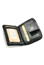 HillBurry Leather Wallets - HillBurry Wallet Washed Leather Black