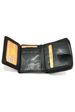 HillBurry Leather Wallets - HillBurry Wallet Washed Leather Black