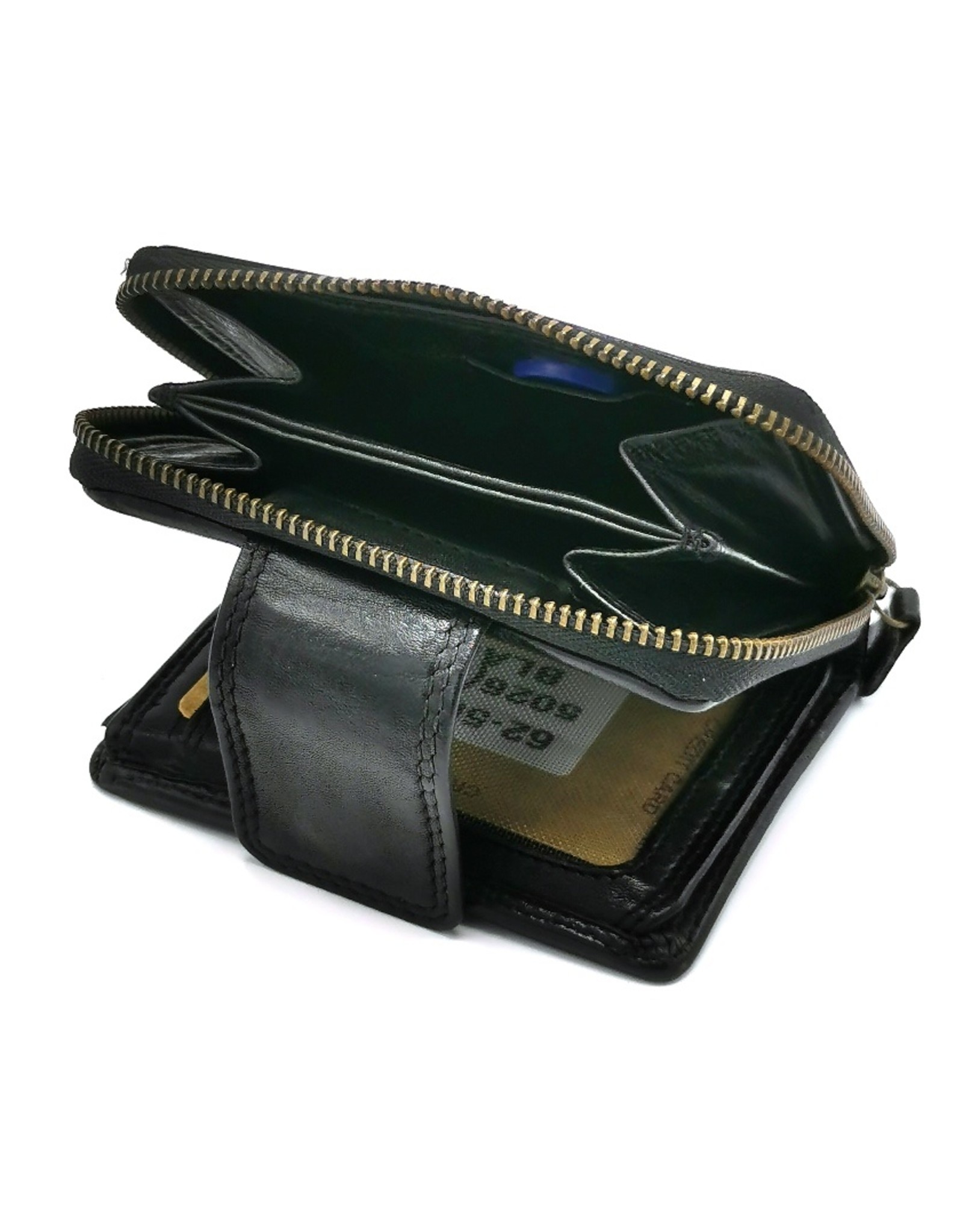 HillBurry Leather Wallets - HillBurry Wallet Washed Leather Black