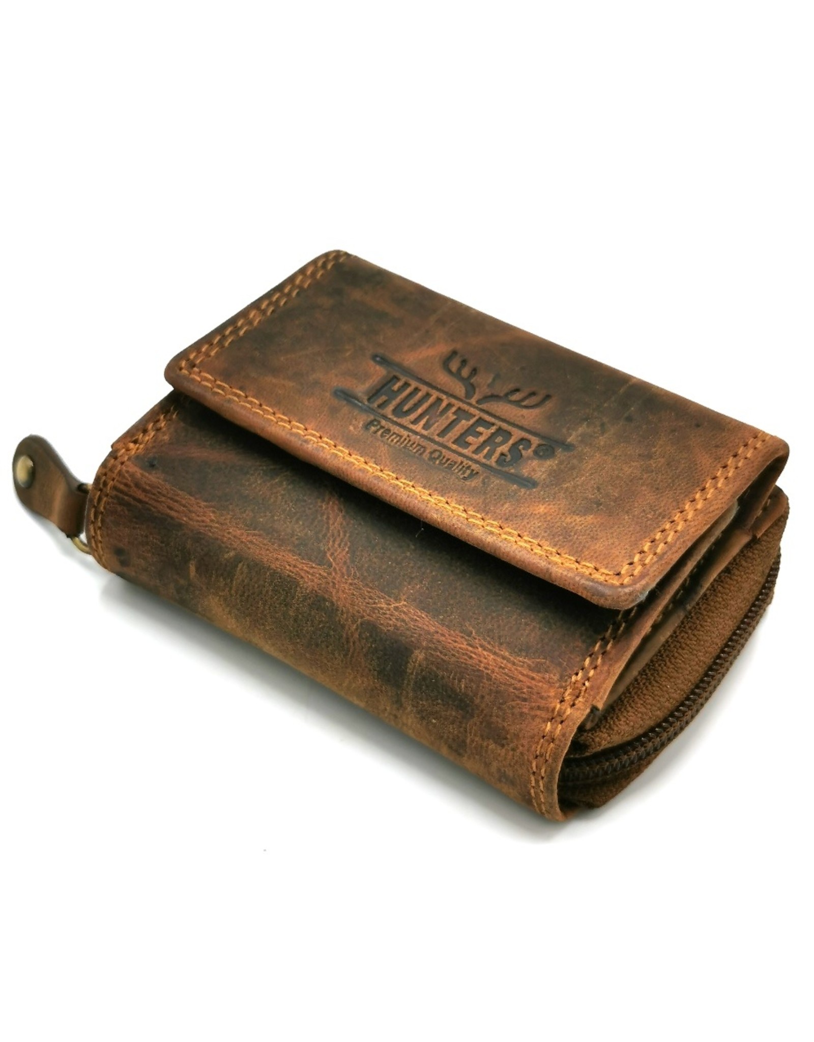 Hunters Leather Wallets - Hunters Leather Mini wallet brown (TAN)