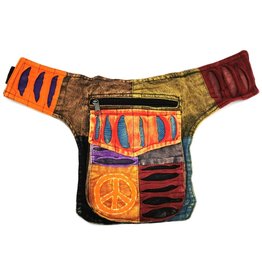 Trukado Fanny Pack Peace & Love in Soft Colorful Cotton   - Copy